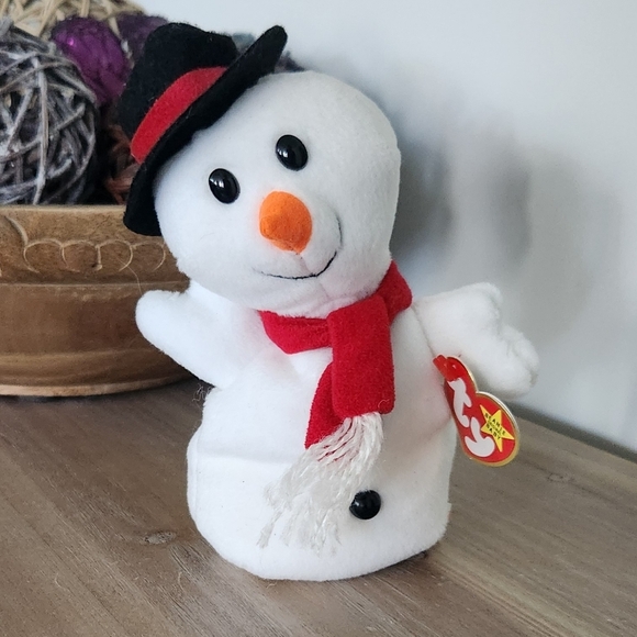Ty Other - TY Beanie Baby Snowball Snowman Plush Toy 1996 Collectible